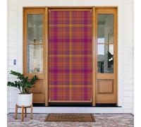 Decorazioni per porte - Primavera Estate Retro Borgogna Plaid Stampa Striscione per Anteriore, Inverno Autunno Cartello Copertura Banner Appeso Sfondo per Esterno Interno Eve Decorazione da Parete