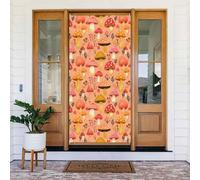 Decorazioni per porte - Primavera Estate Retro Fiori Funghi Stampa Banner Porta per Anteriore, Inverno Autunno Segnale Copertura Banner Appeso Sfondo per Esterno Interno Eve Decorazione da Parete