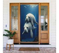 Decorazioni per porte - Primavera Estate Simpatica stampa lamantino n. 5 striscioni per porta per davanti, copertura per cartello invernale autunnale, sfondo da appendere per esterni e interni