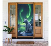 Decorazioni per porte - Primavera Estate Simpatico Orso Stampa Bianca No.114 Striscione per porta per davanti, Invernale Autunno Segnale Copertura Banner Appeso Sfondo per Esterno Interno Eve