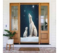 Decorazioni per porte - Primavera Estate Simpatico Orso Stampa Bianca No.221 Striscione per porta per davanti, Invernale Autunno Segnale Copertura Banner Appeso Sfondo per Esterno Interno Eve