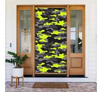 Decorazioni per porte - Primavera Estate Verde Grigio Stampa Camuffata Striscioni per porta per Anteriore, Inverno Autunno Segnale Copertura Banner Appeso Sfondo per Esterno Interno Eve Decorazione da