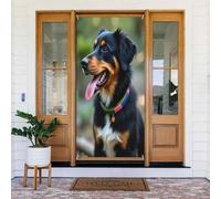 Decorazioni per porte - Simpatica stampa bernese n. 53 striscioni per porte per autunno inverno per davanti, copertura per cartelli primaverili ed estivi, da appendere, per esterni e interni