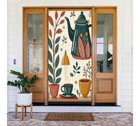 Decorazioni per porte - Simpatica stampa botanica n. 67 striscioni per porte autunnali e invernali, per la primavera e l'estate, sfondo da appendere per esterni e interni, decorazione da parete, 1,8 x