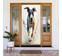 Decorazioni per porte - Simpatica stampa colorata dello Staffordshire n. 6 striscioni per porte autunnali e invernali, per la primavera e l'estate, sfondo da appendere per esterni e interni