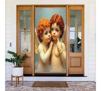 Decorazioni per porte - Simpatica stampa con angelo n. 11 striscioni per porte autunnali e invernali, per la primavera, l'estate, da appendere, per esterni e interni, decorazione da parete, 1,8 x 0,9