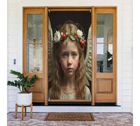 Decorazioni per porte - Simpatica stampa con angelo n. 180 striscioni per porte autunnali e invernali, per la primavera, l'estate, da appendere, per esterni e interni, decorazione da parete, 1,8 x 0,9