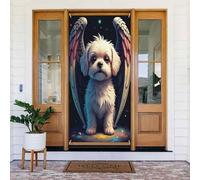 Decorazioni per porte - Simpatica stampa con angelo n. 41 striscioni per porte autunnali e invernali, per la primavera, l'estate, da appendere, per esterni e interni, decorazione da parete, 1,8 x 0,9