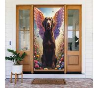 Decorazioni per porte - Simpatica stampa con angelo n. 57 striscioni per porte autunnali e invernali, per la primavera, l'estate, da appendere, per esterni e interni, decorazione da parete, 1,8 x 0,9