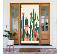 Decorazioni per porte - Simpatica stampa con cactus n. 81 striscioni per porte anteriori primaverili ed estive, per autunno e inverno, da appendere, per esterni e interni, 1,8 x 9,6 m