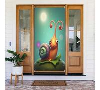 Decorazioni per porte - Simpatica stampa con lumaca in stile cartone animato n. 3 striscioni per porte autunnali e invernali, per la primavera, l'estate, da appendere, per esterni e interni