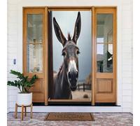 Decorazioni per porte - Simpatica stampa realistica con asino n. 23 striscioni per porte autunnali e invernali, per la primavera e l'estate, da appendere, per esterni e interni, 1,8 x 0,9 m
