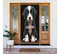 Decorazioni per porte - Simpatica stampa realistica di Collie n. 20 striscioni per porta primaverile estate per davanti, cartello autunnale invernale da appendere per esterni e interni, decorazione da