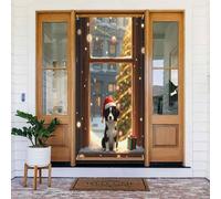 Decorazioni per porte - Simpatico cartone animato Collie stampa natalizia n. 8 banner per porta autunno inverno per davanti, copertura per cartello primaverile estivo da appendere per esterni e