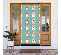 Decorazioni per porte - Simpatico Corgi 1 stampa autunno inverno banner porta per davanti, copertura per cartello primaverile estivo da appendere sfondo per esterni e interni ed esterni, decorazione