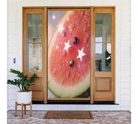 Decorazioni per porte - Stampa anguria con stelle n. 9 striscioni per porte autunnali e invernali per davanti, per primavera ed estate, sfondo da appendere per esterni e interni, decorazione da parete