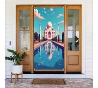 Decorazioni per porte - Stampa architettonica dei cartoni animati n. 26 striscioni per porte autunnali e invernali, per la primavera e l'estate, sfondo da appendere per esterni e interni, decorazione