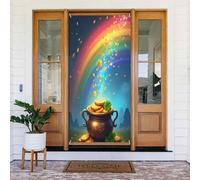 Decorazioni per porte - Stampa arcobaleno fortunata n. 20 striscioni per porta autunno inverno per davanti, copertura per cartello primaverile estivo da appendere per esterni e interni, decorazione da