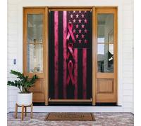 Decorazioni per porte - Stampa astratta con bandiera rosa n. 6 striscioni per porta autunno inverno per davanti, cartello primaverile estivo da appendere per esterni e interni, decorazione da parete