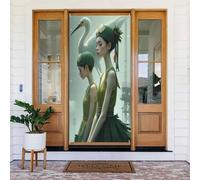 Decorazioni per porte - Stampa astratta gru n. 25 striscioni per porte primaverili ed estive per davanti, cartello autunnale invernale, sfondo da appendere per esterni e interni, decorazione da parete