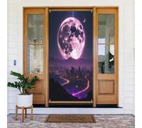 Decorazioni per porte - Stampa astratta paesaggio urbano n. 100 striscioni per porte autunnali e invernali, per la primavera, l'estate, da appendere, per esterni e interni, decorazione da parete, 1,8