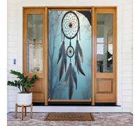 Decorazioni per porte - Stampa bianca con piume di classe n. 28 per autunno e inverno, striscioni per porte anteriori, copertura per cartelli primaverili ed estivi, da appendere, per esterni e interni