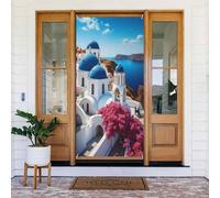 Decorazioni per porte - Stampa blu a cupola n. 6 striscioni per porta primaverile estate per davanti, autunno inverno cartello copertura banner da appendere sfondo per esterni interni ed esterni