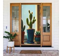 Decorazioni per porte - Stampa brillante con cactus chartreuse n. 88 striscioni per porte autunnali e invernali, per la primavera e l'estate, da appendere, per esterni e interni, 1,8 x 0,9 m