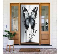 Decorazioni per porte - Stampa classica a farfalla n. 424 striscioni per porte per autunno inverno per davanti, copertura per cartelli primaverili ed estivi, sfondo da appendere per esterni e interni