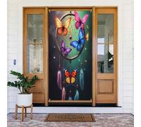 Decorazioni per porte - Stampa classica a farfalla n. 798 striscioni per porte autunnali e invernali, per la primavera e l'estate, sfondo da appendere per esterni e interni, decorazione da parete, 1,8