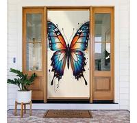 Decorazioni per porte - Stampa classica a farfalla n. 997 striscioni per porte primaverili ed estive, per la parte anteriore, per autunno e inverno, sfondo da appendere per esterni e interni