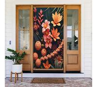 Decorazioni per porte - Stampa classica botanica di cacao n. 39 striscioni per porte autunnali e invernali, per la primavera e l'estate, sfondo da appendere per esterni, interni, decorazione da parete