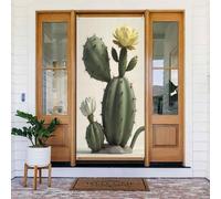 Decorazioni per porte - Stampa classica con cactus e schiuma di mare n. 75 striscioni per porte autunnali e invernali, per la primavera, l'estate, da appendere, per esterni, interni, vigilia