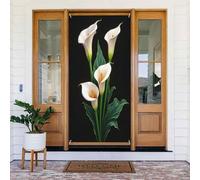 Decorazioni per porte - Stampa classica con calle n. 22 striscioni per porte primaverili ed estive per davanti, per autunno e inverno, sfondo da appendere per esterni e interni, decorazione da parete