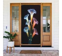 Decorazioni per porte - Stampa classica con calle n. 7 striscioni per porte primaverili ed estive per davanti, per autunno e inverno, sfondo da appendere per esterni e interni, decorazione da parete