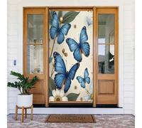 Decorazioni per porte - Stampa classica con farfalla botanica n. 541 striscioni per porte per autunno inverno per davanti, copertura per cartello primaverile estivo da appendere per esterni e interni