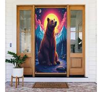 Decorazioni per porte - Stampa classica con orso caffè n. 311 striscioni per porte autunnali e invernali, per la primavera e l'estate, sfondo da appendere per esterni, interni, decorazione da parete