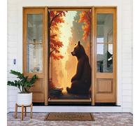 Decorazioni per porte - Stampa classica con orso marrone n. 72 striscioni per porte autunnali e invernali, per la primavera e l'estate, sfondo da appendere per esterni e interni, decorazione da parete