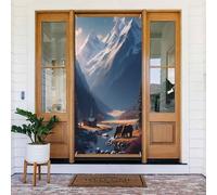 Decorazioni per porte - Stampa classica con orso n. 220 striscioni per porte autunnali e invernali, per la primavera e l'estate, sfondo da appendere per esterni e interni, decorazione da parete, 1,8 x