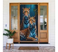 Decorazioni per porte - Stampa classica con tigre animale, n. 21, striscioni per porte autunnali e invernali, per la primavera, l'estate, da appendere, per esterni e interni, decorazione da parete