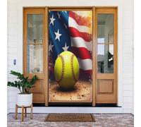 Decorazioni per porte - Stampa classica gialla n. 4 striscioni per porte primaverili ed estive per davanti, per autunno inverno, sfondo da appendere per esterni e interni, decorazione da parete, 1,8 x