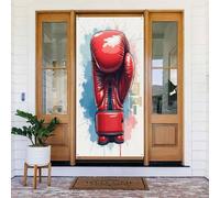 Decorazioni per porte - Stampa classica rossa n. 10 autunno inverno banner per porta per davanti, copertura per cartello primaverile estivo da appendere per esterni e interni, decorazione da parete