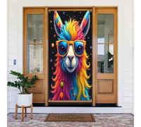 Decorazioni per porte - Stampa colorata alpaca n. 5 striscioni per porte autunnali e invernali, per la primavera e l'estate, sfondo da appendere per esterni e interni, decorazione da parete, 1,8 x 0,9