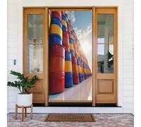 Decorazioni per porte - Stampa colorata classica a botte di olio n. 31 striscioni per porte autunnali e invernali, per la primavera, l'estate, da appendere, sfondo per esterni e interni, decorazione