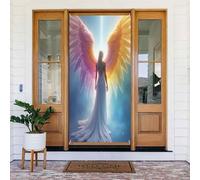 Decorazioni per porte - Stampa colorata con angelo n. 84 striscioni per porte anteriori autunnali e invernali, per primavera ed estate, sfondo da appendere per esterni e interni, decorazione da parete