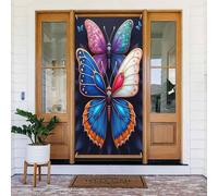 Decorazioni per porte - stampa colorata con farfalla n. 1006 striscioni per porte anteriori autunnali e invernali, per primavera ed estate, sfondo da appendere per esterni, interni, decorazione da