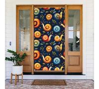 Decorazioni per porte - Stampa colorata con foglie di lumaca autunno inverno striscioni per porte anteriori, copertura per cartelli primaverili estivi da appendere per esterni e interni, decorazione
