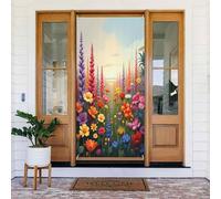 Decorazioni per porte - Stampa colorata con prato n. 6 striscioni per porte autunnali e invernali per davanti, per primavera ed estate, sfondo da appendere per esterni e interni, decorazione da parete