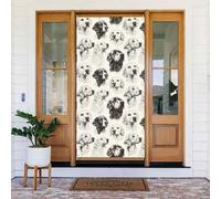 Decorazioni per porte - Stampa con cane schizzo primavera estate striscioni per porta anteriore, autunno inverno cartello copertura banner appeso sfondo per esterni interni vigilia decorazione da
