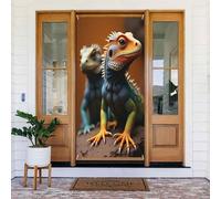 Decorazioni per porte - Stampa con lucertola n. 569 striscioni per porte autunnali e invernali, per la primavera e l'estate, da appendere, per esterni e interni, 1,8 x 0,9 m